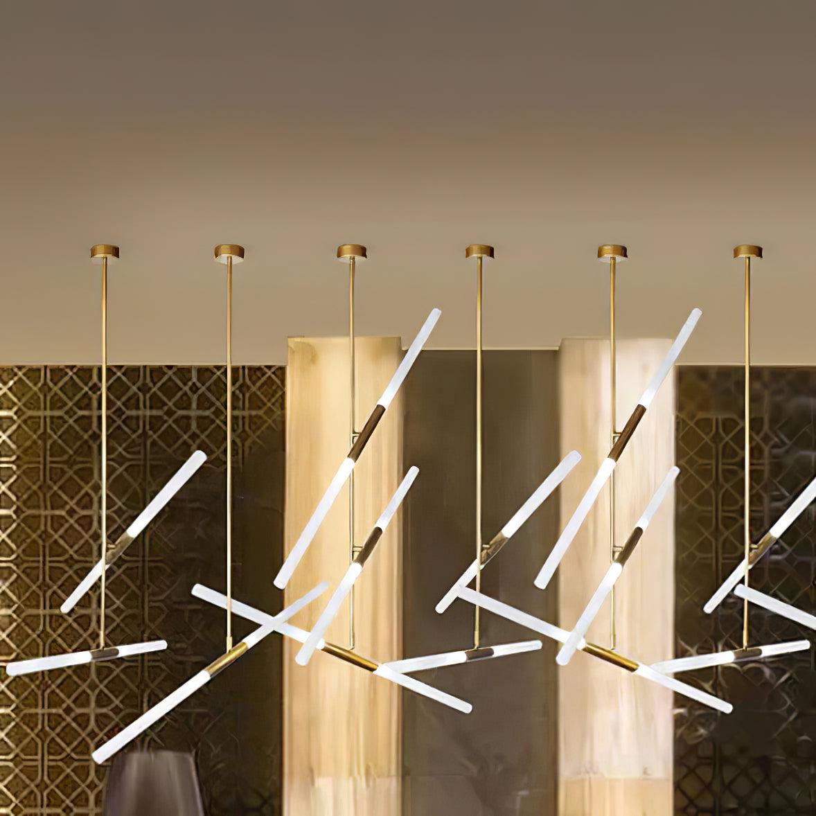Suspension Renoncule en verre et aluminium – vue 38