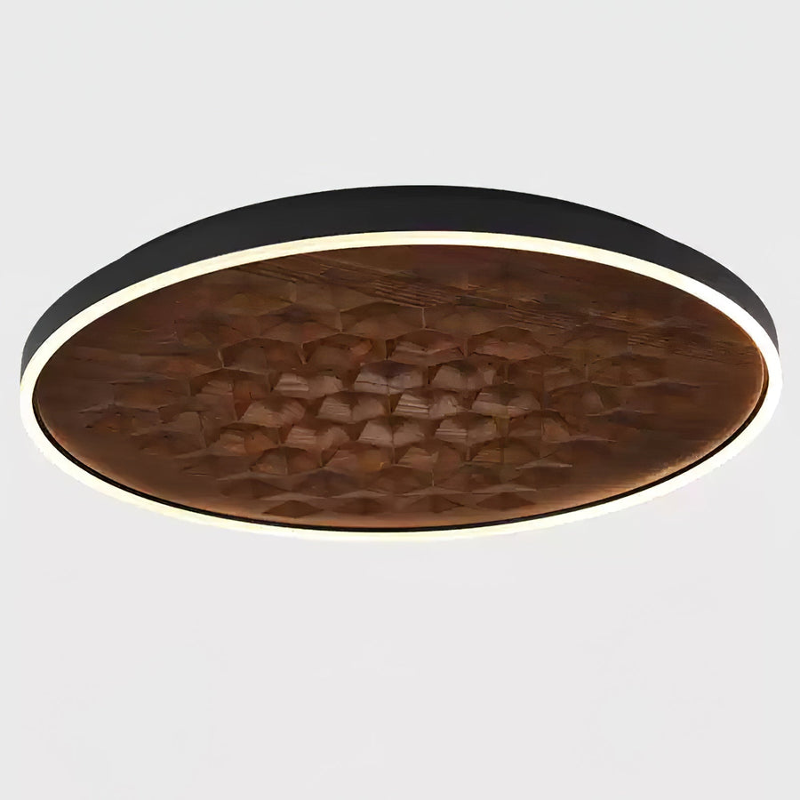 Plafonnier Bréhat en bois et métal – vue 5