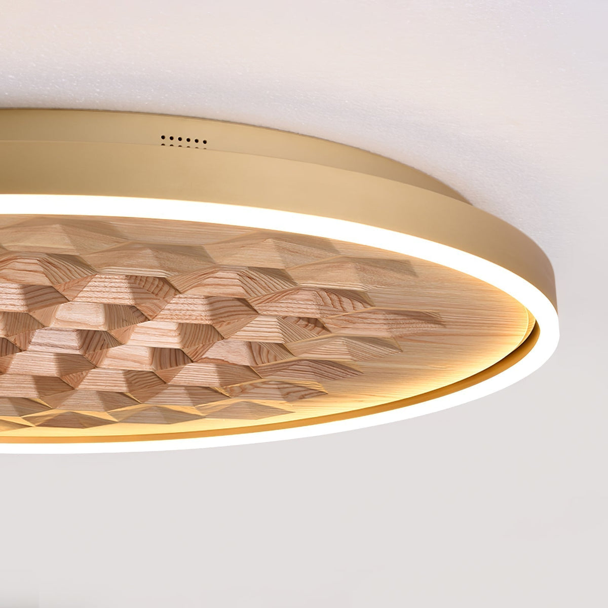 Plafonnier Bréhat en bois et métal – vue 7