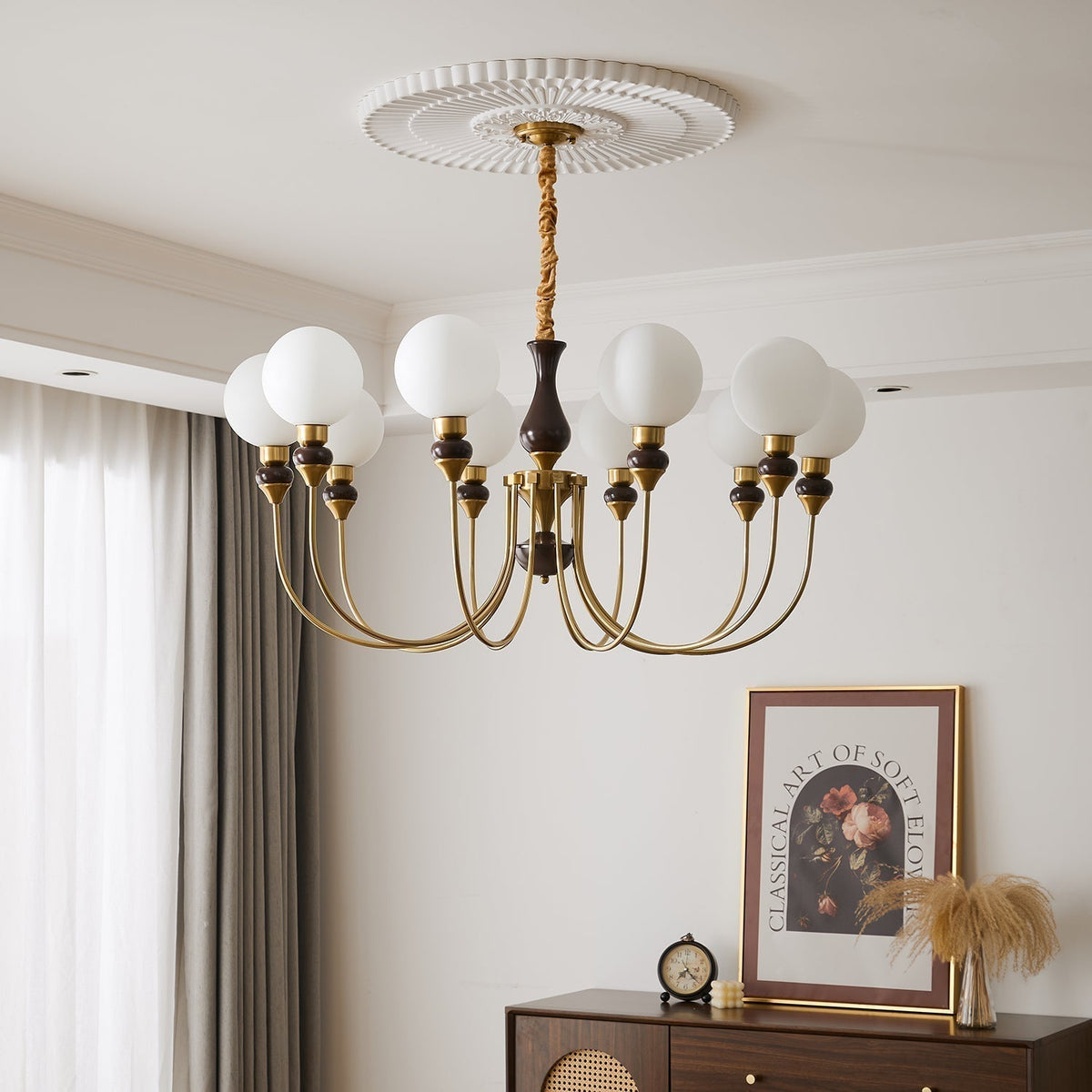 Lustre Firmament en verre et laiton – vue 16