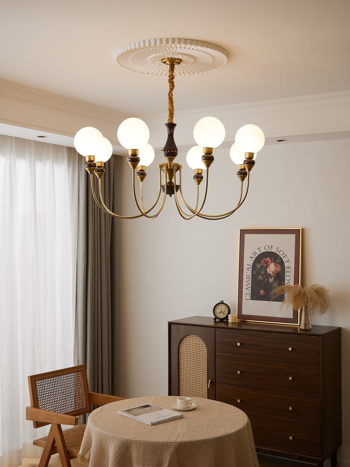 Lustre Firmament en verre et laiton – vue 11