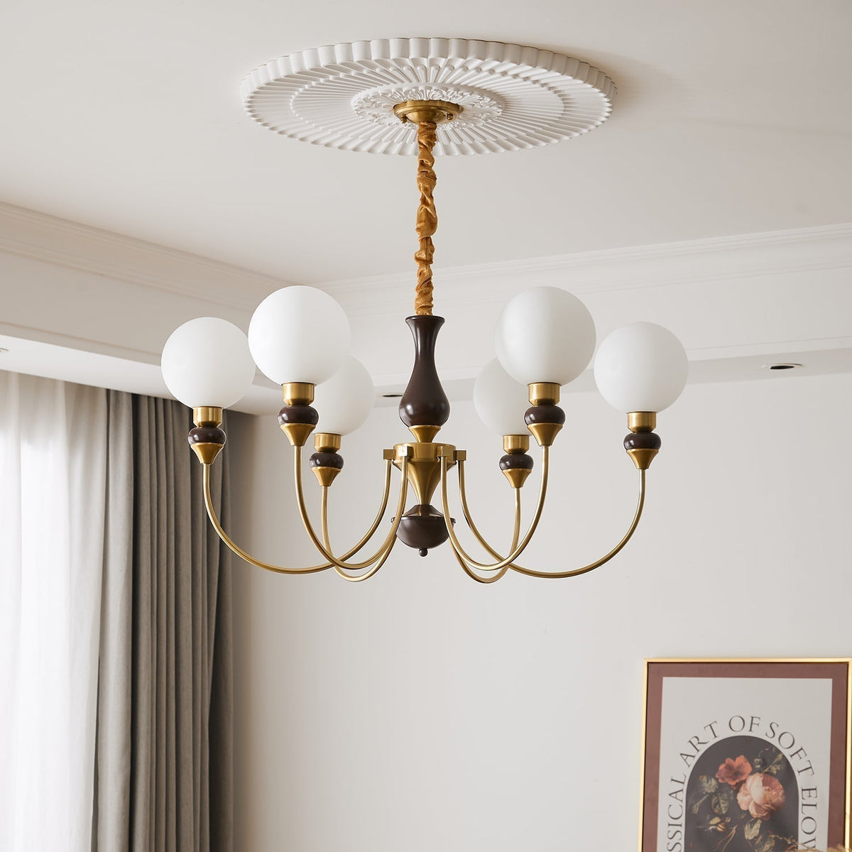 Lustre Firmament en verre et laiton – vue 7