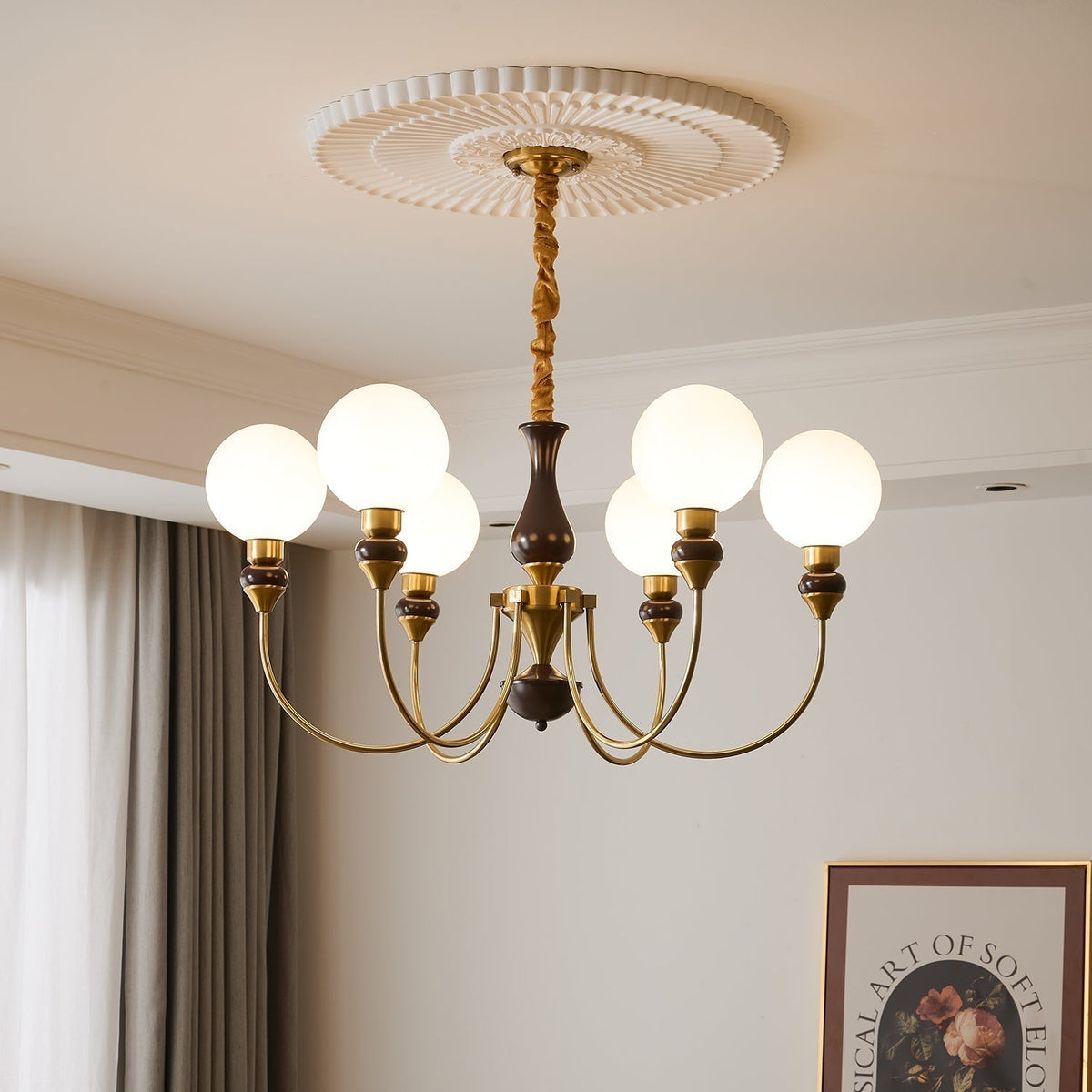 Lustre Firmament en verre et laiton – vue 31