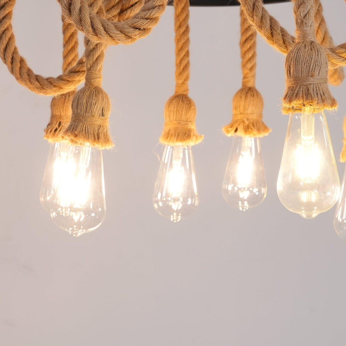 Lustre Suzanne en jute et fer – vue 9