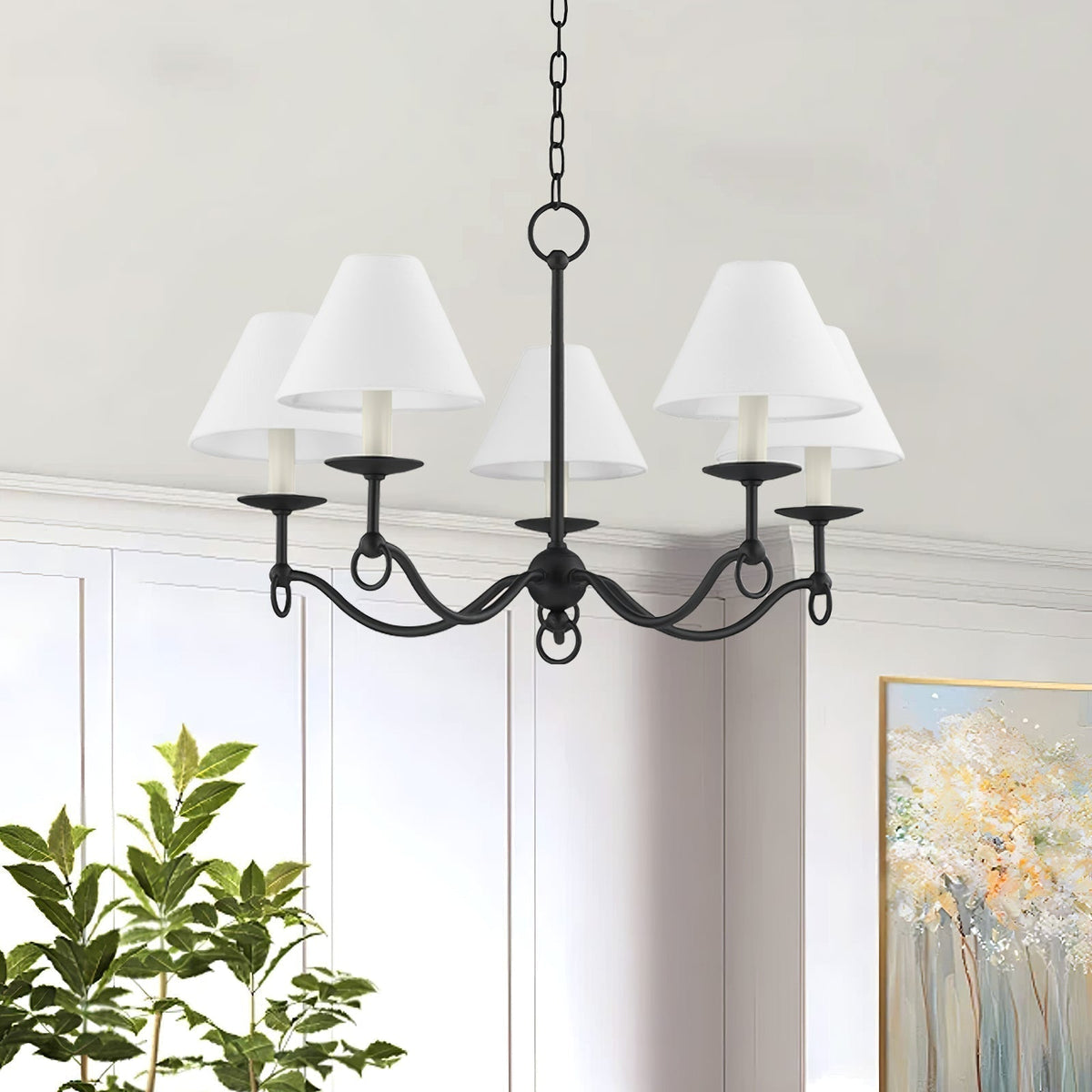 Lustre Aria en tissu et métal – vue 2