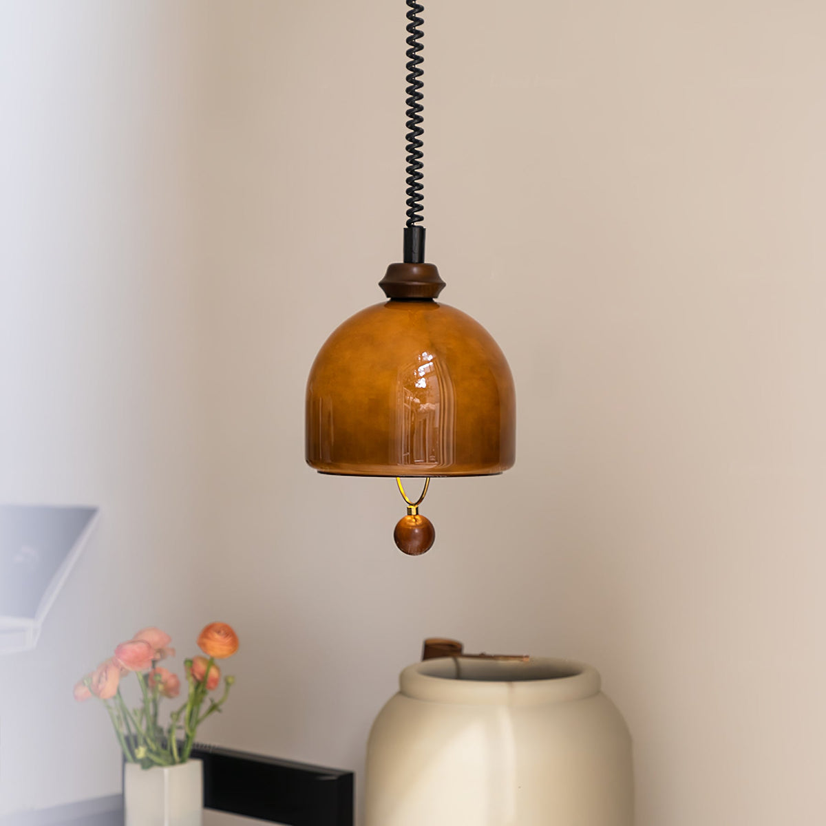Suspension Topaze en bois et verre – vue 16
