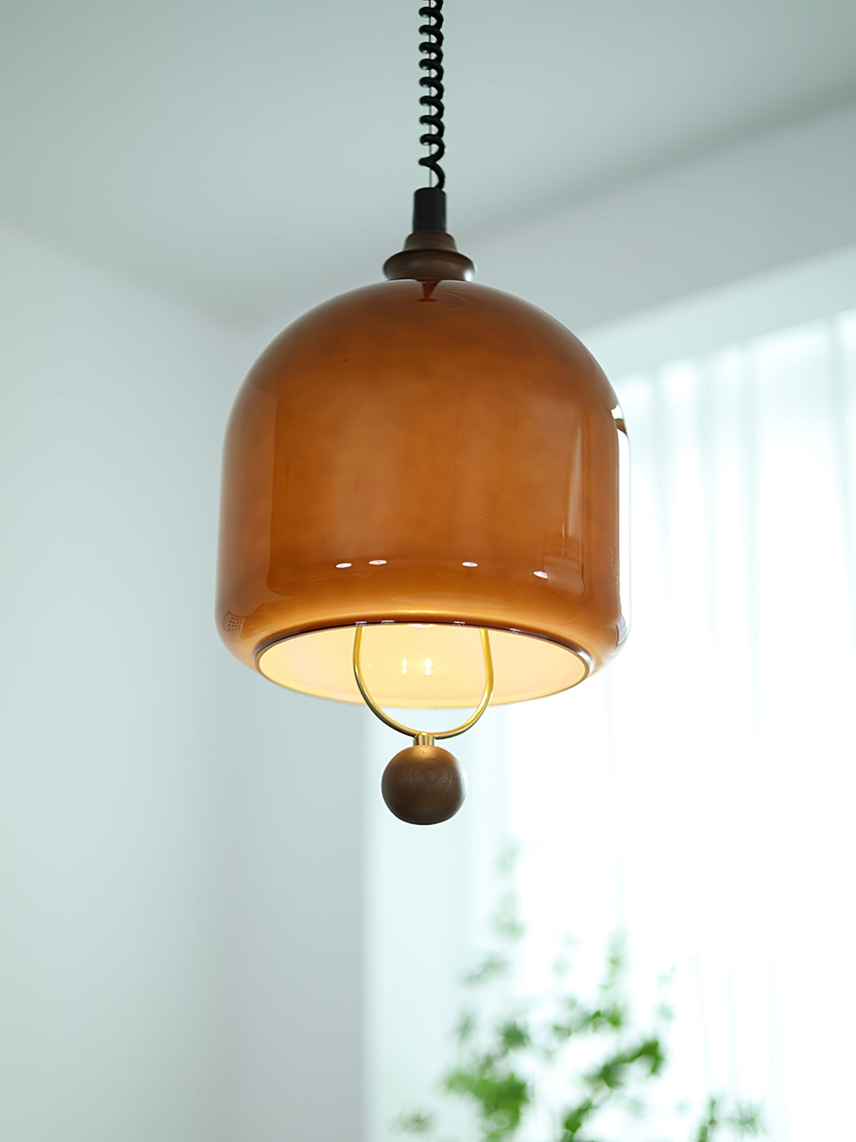 Suspension Topaze en bois et verre – vue 9