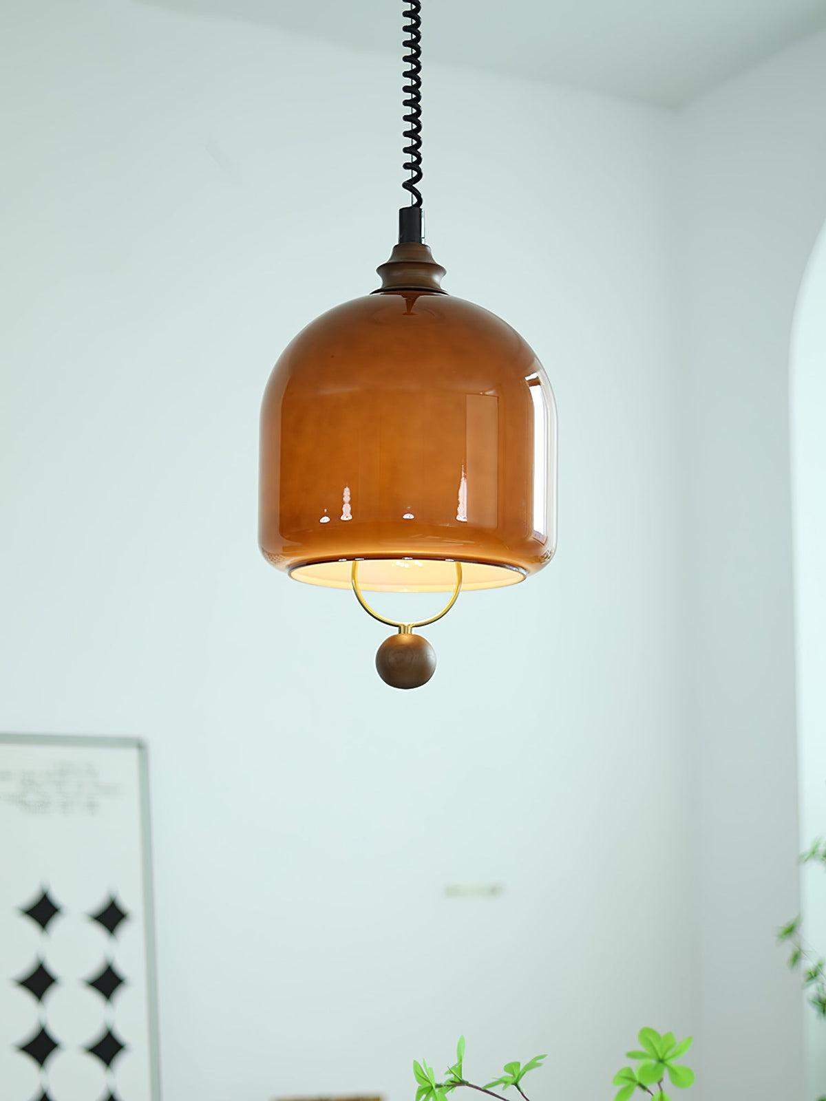 Suspension Topaze en bois et verre – vue 18