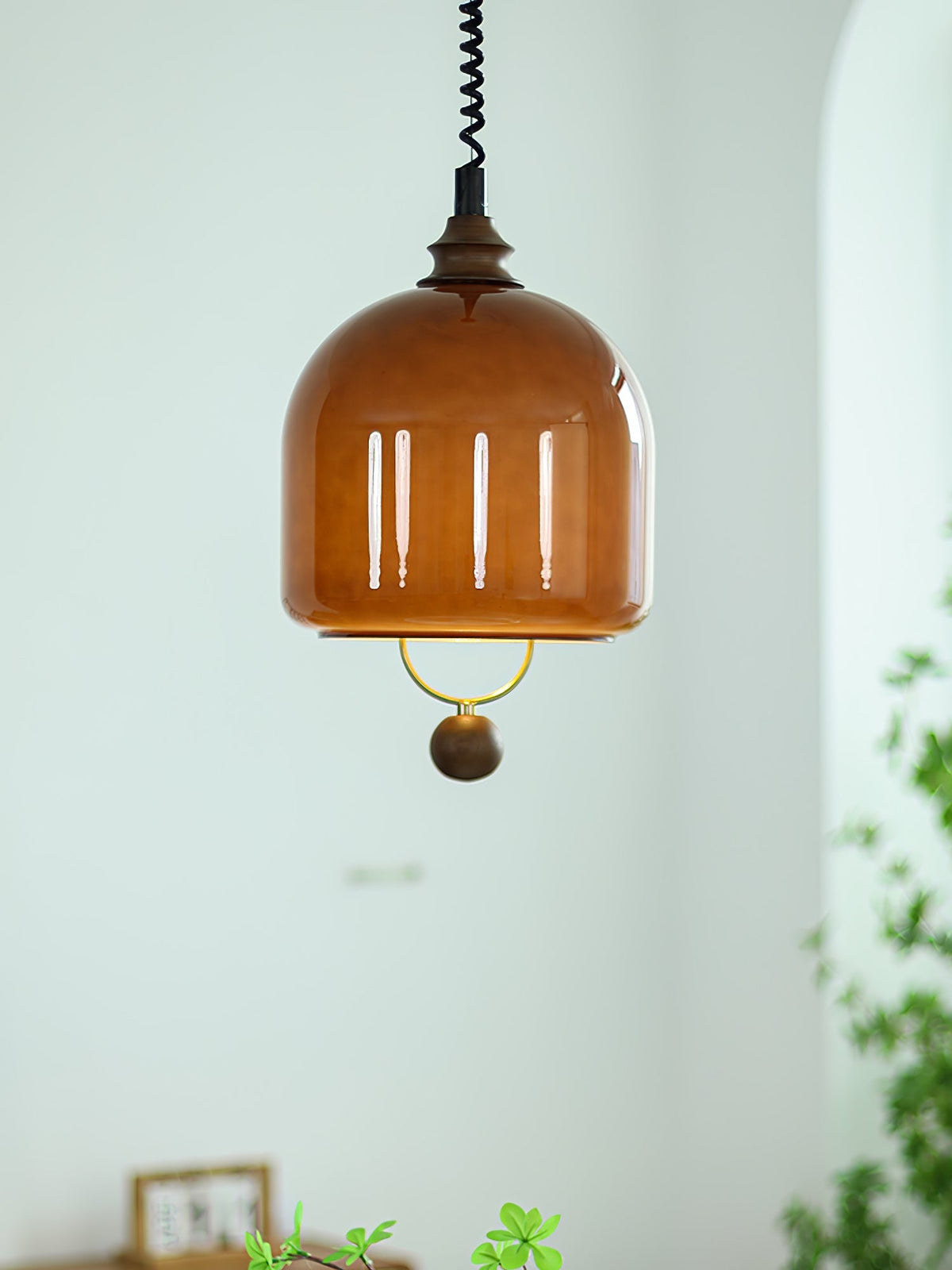 Suspension Topaze en bois et verre – vue 11