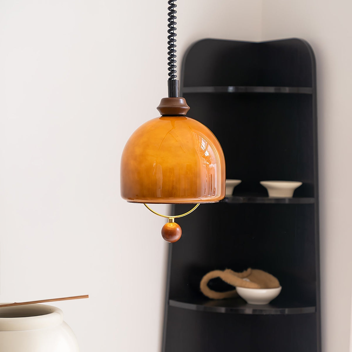 Suspension Topaze en bois et verre – vue 17