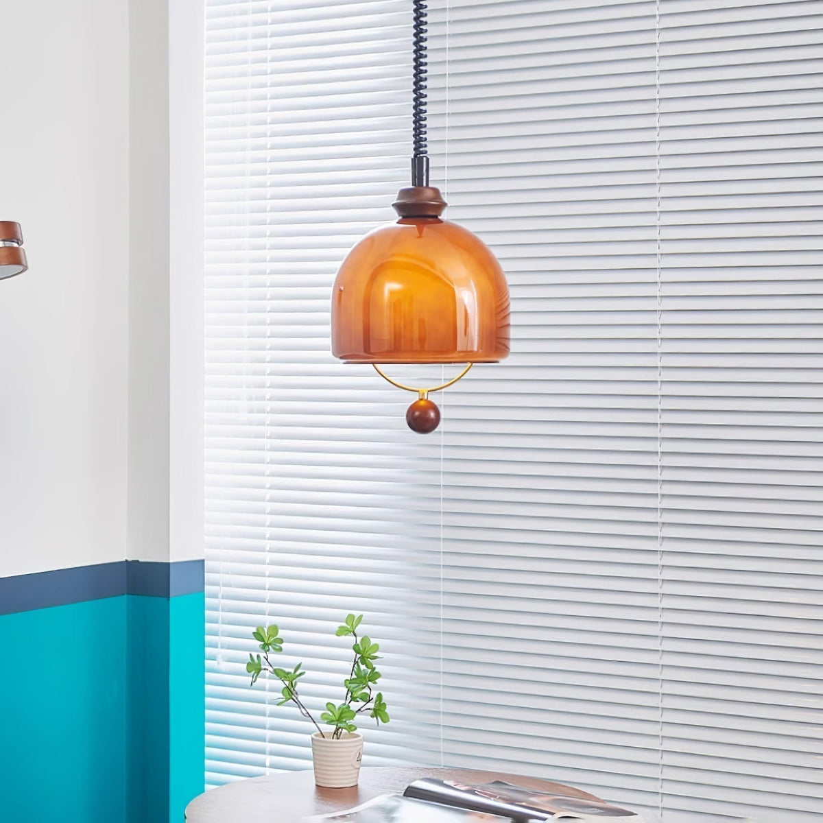 Suspension Topaze en bois et verre – vue 26