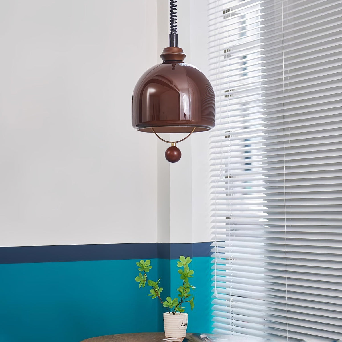 Suspension Topaze en bois et verre – vue 28