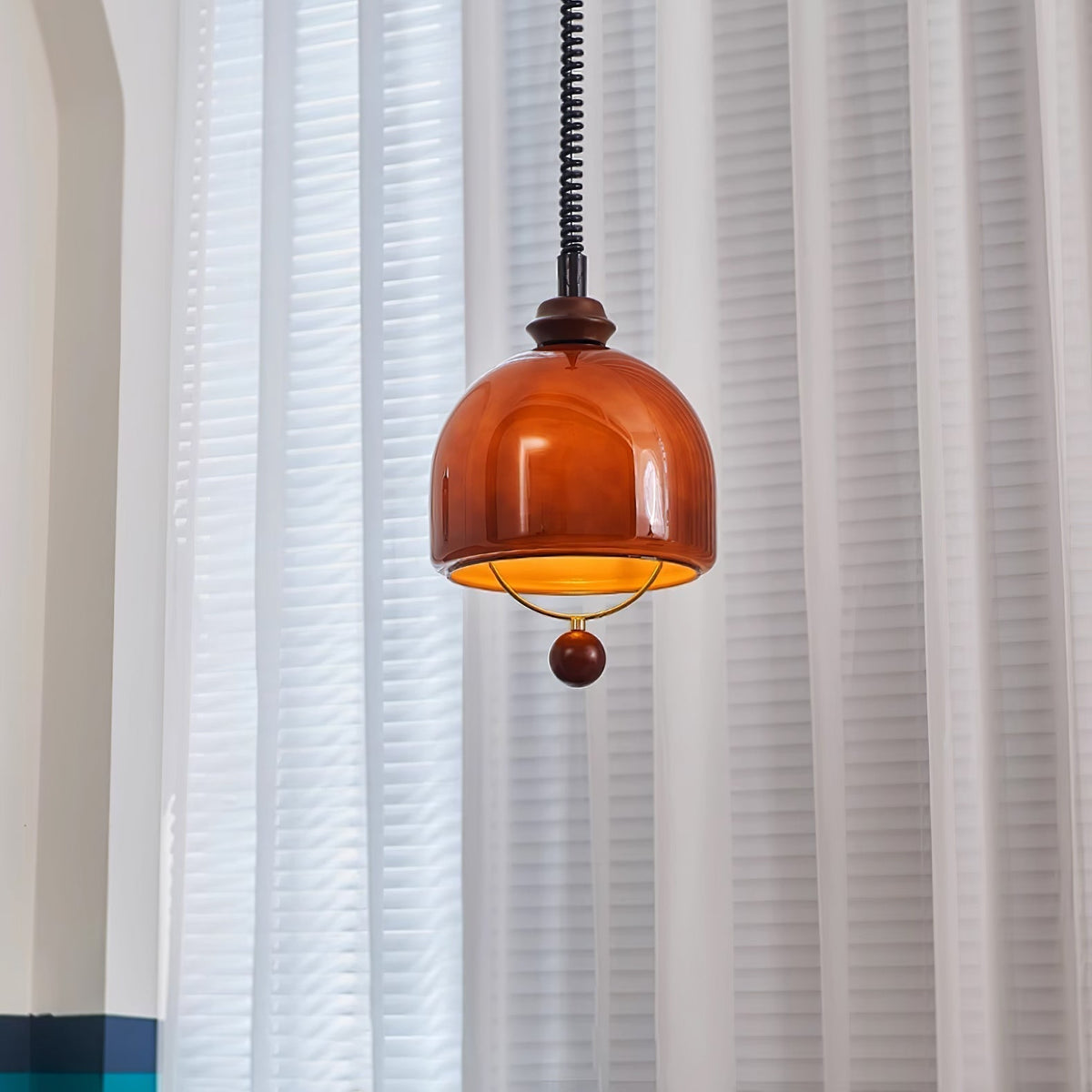 Suspension Topaze en bois et verre – vue 20