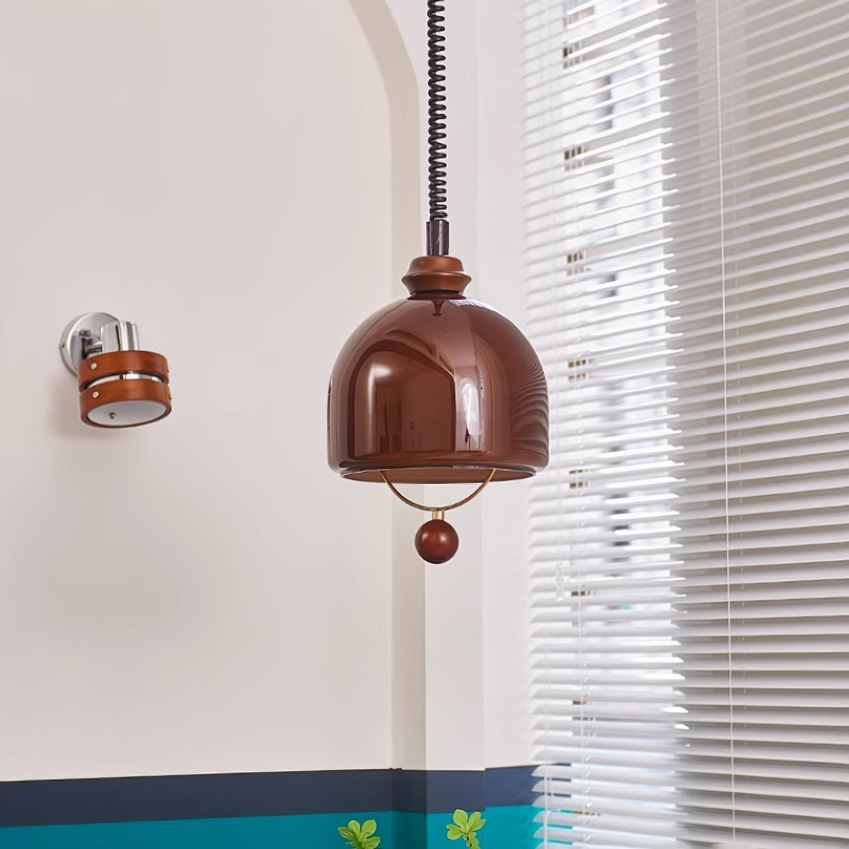 Suspension Topaze en bois et verre – vue 23