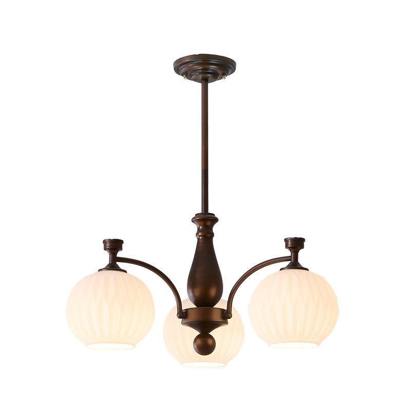 Lustre Menton en verre et métal – vue 17