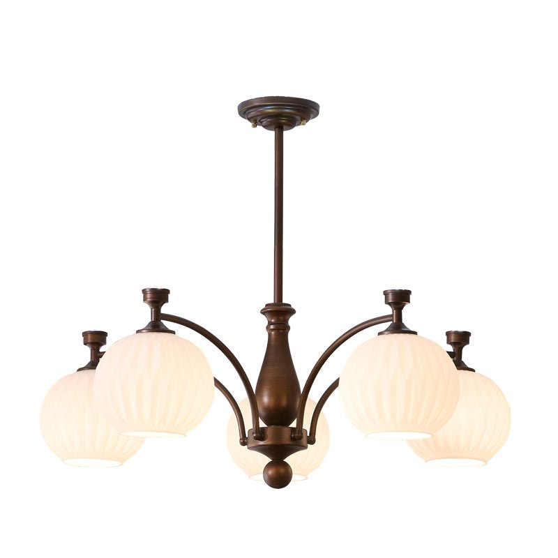 Lustre Menton en verre et métal – vue 8