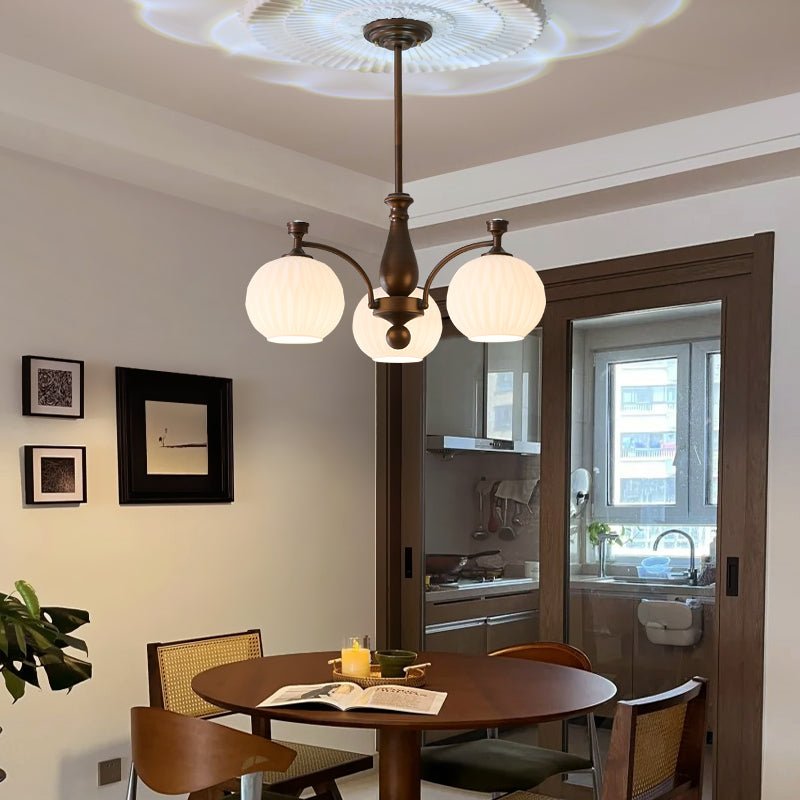 Lustre Menton en verre et métal – vue 11