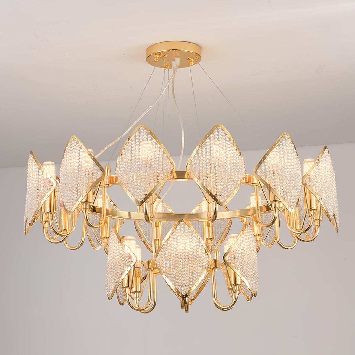 Lustre Clémentine en cristal et fer – vue 17