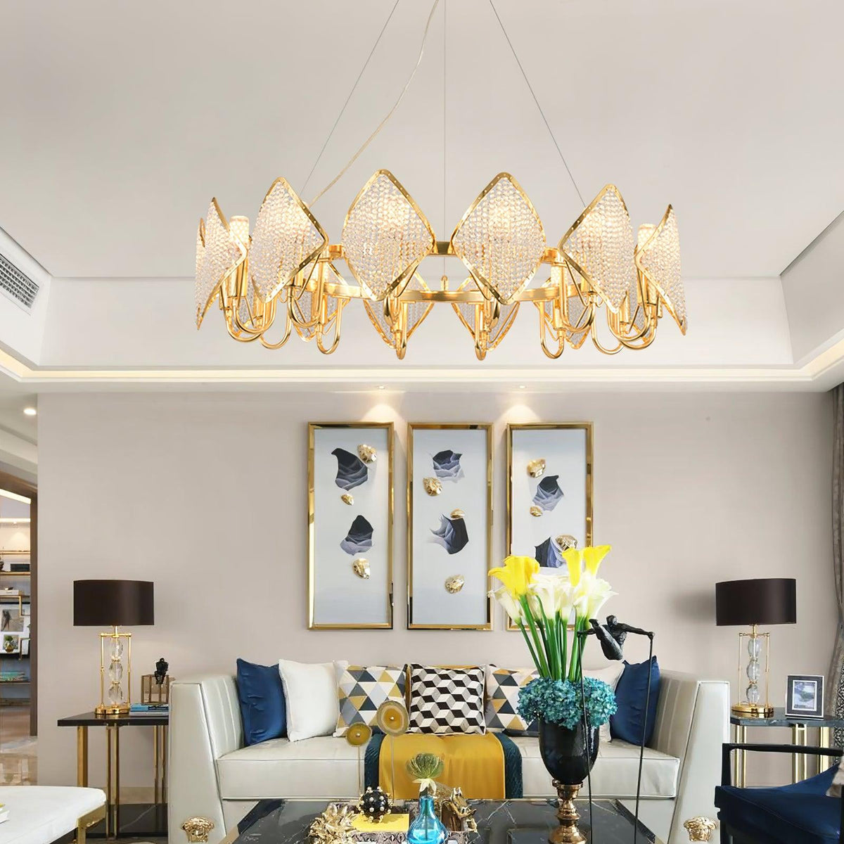 Lustre Clémentine en cristal et fer – vue 28