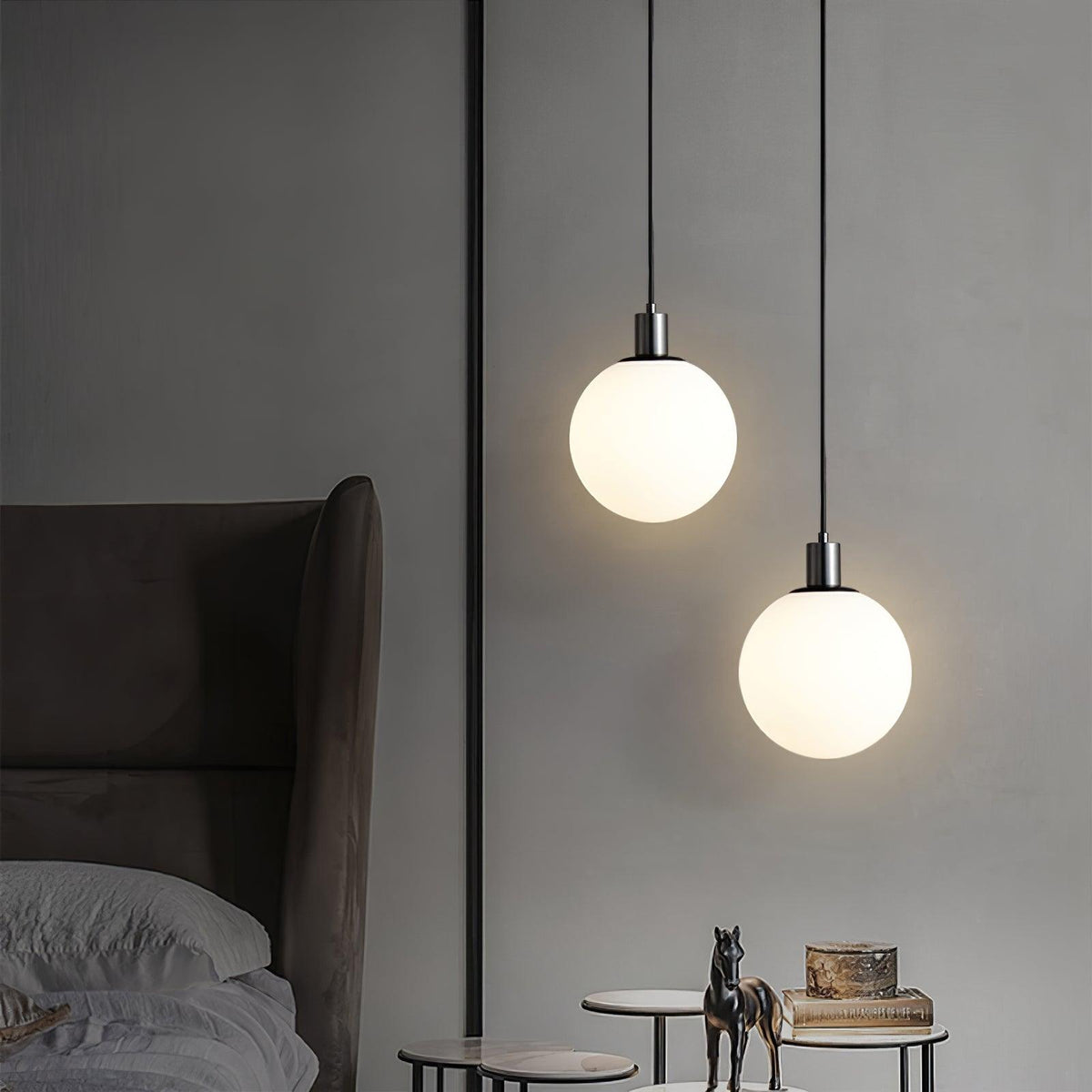 Suspension Grenat en laiton et verre – vue 28