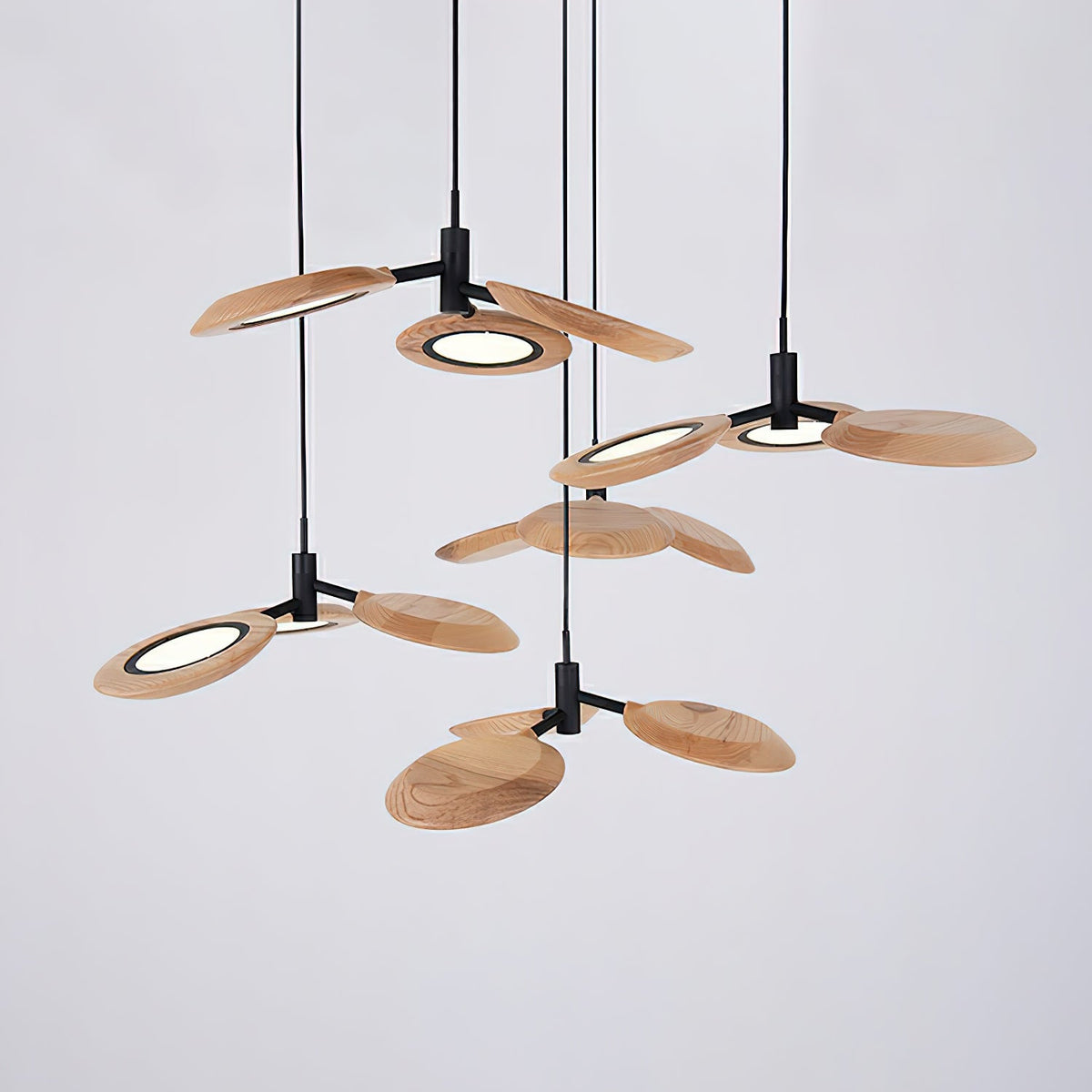 Lustre Sorbier en bois et métal – vue 10