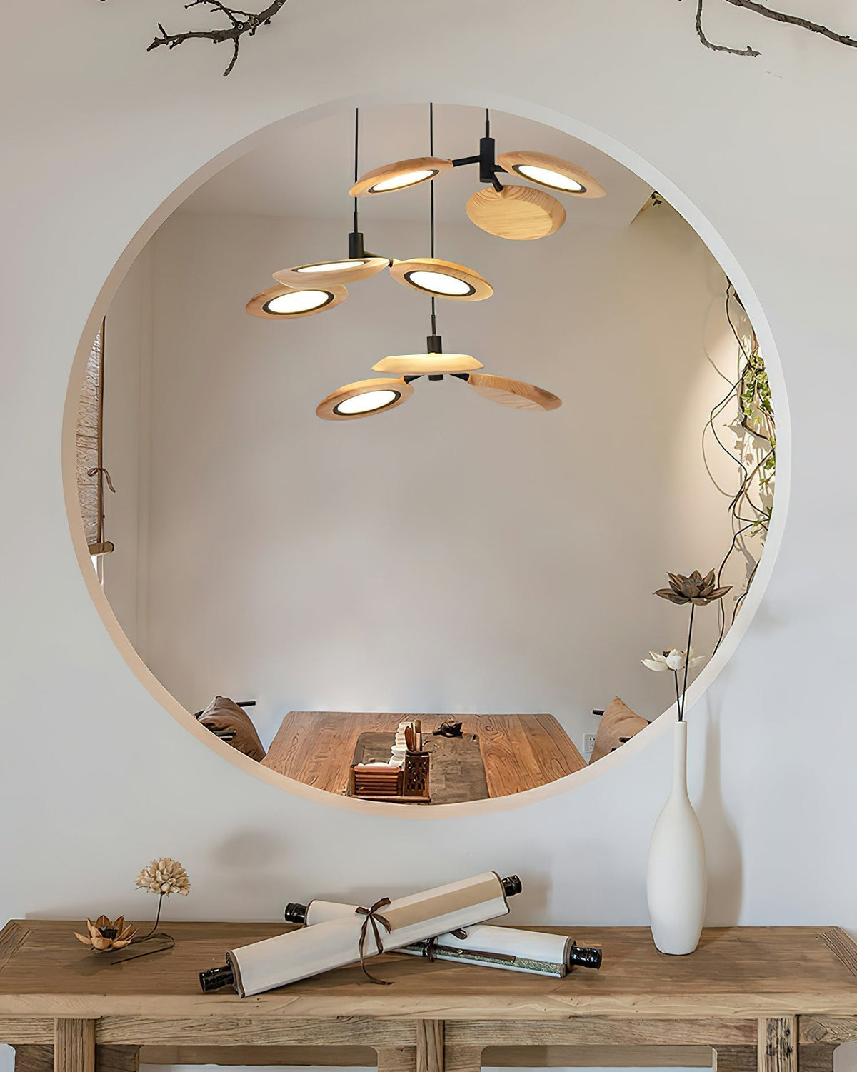 Lustre Sorbier en bois et métal – vue 16
