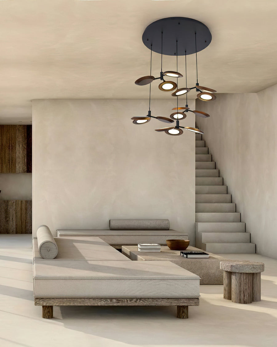 Lustre Sorbier en bois et métal – vue 3