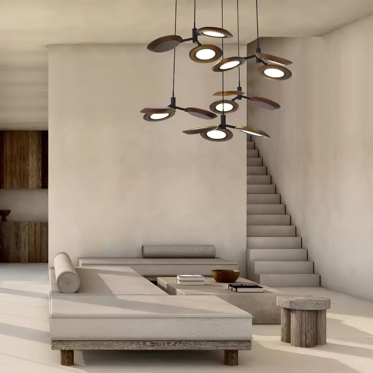 Lustre Sorbier en bois et métal – vue 21