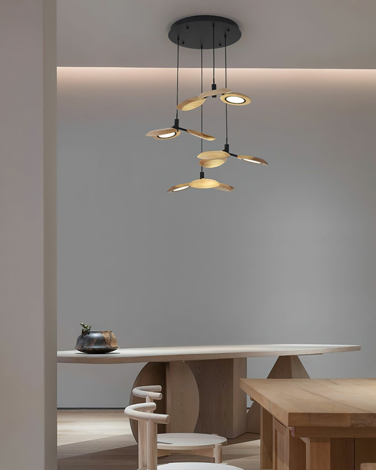 Lustre Sorbier en bois et métal – vue 2
