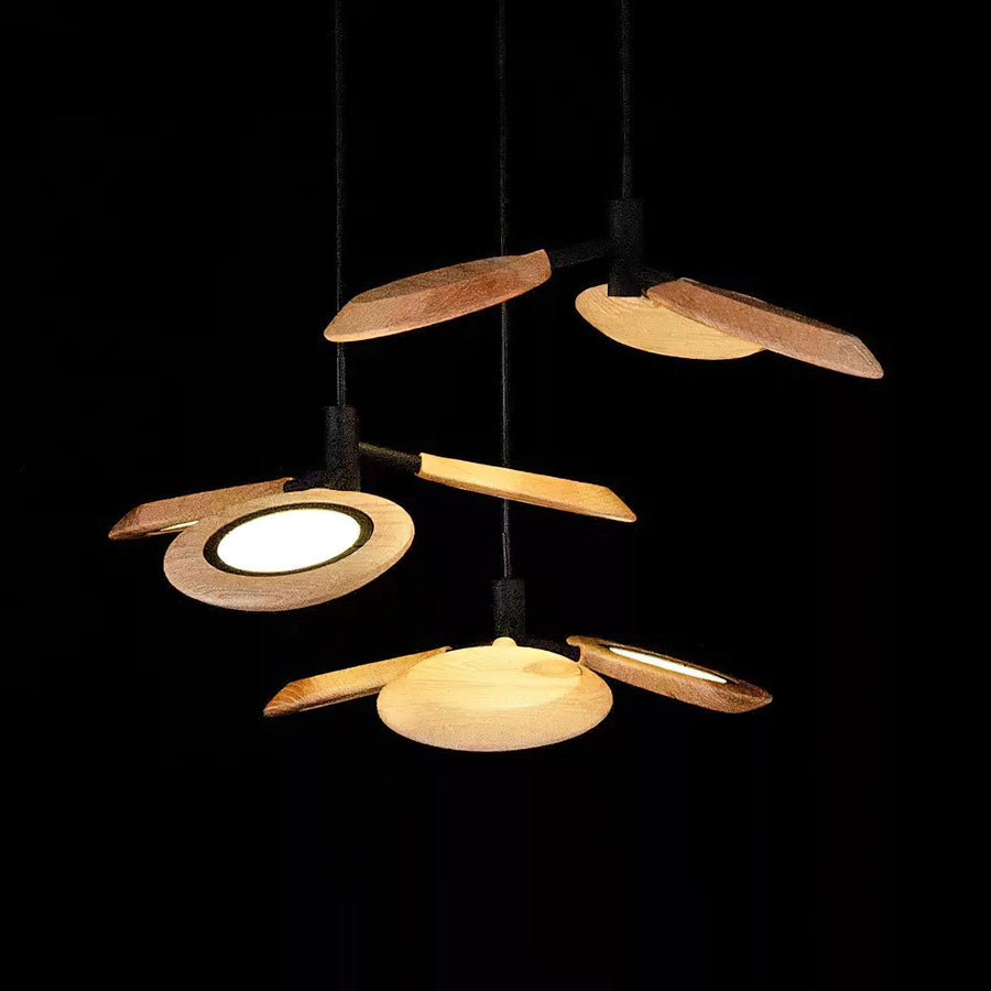 Lustre Sorbier en bois et métal – vue 5