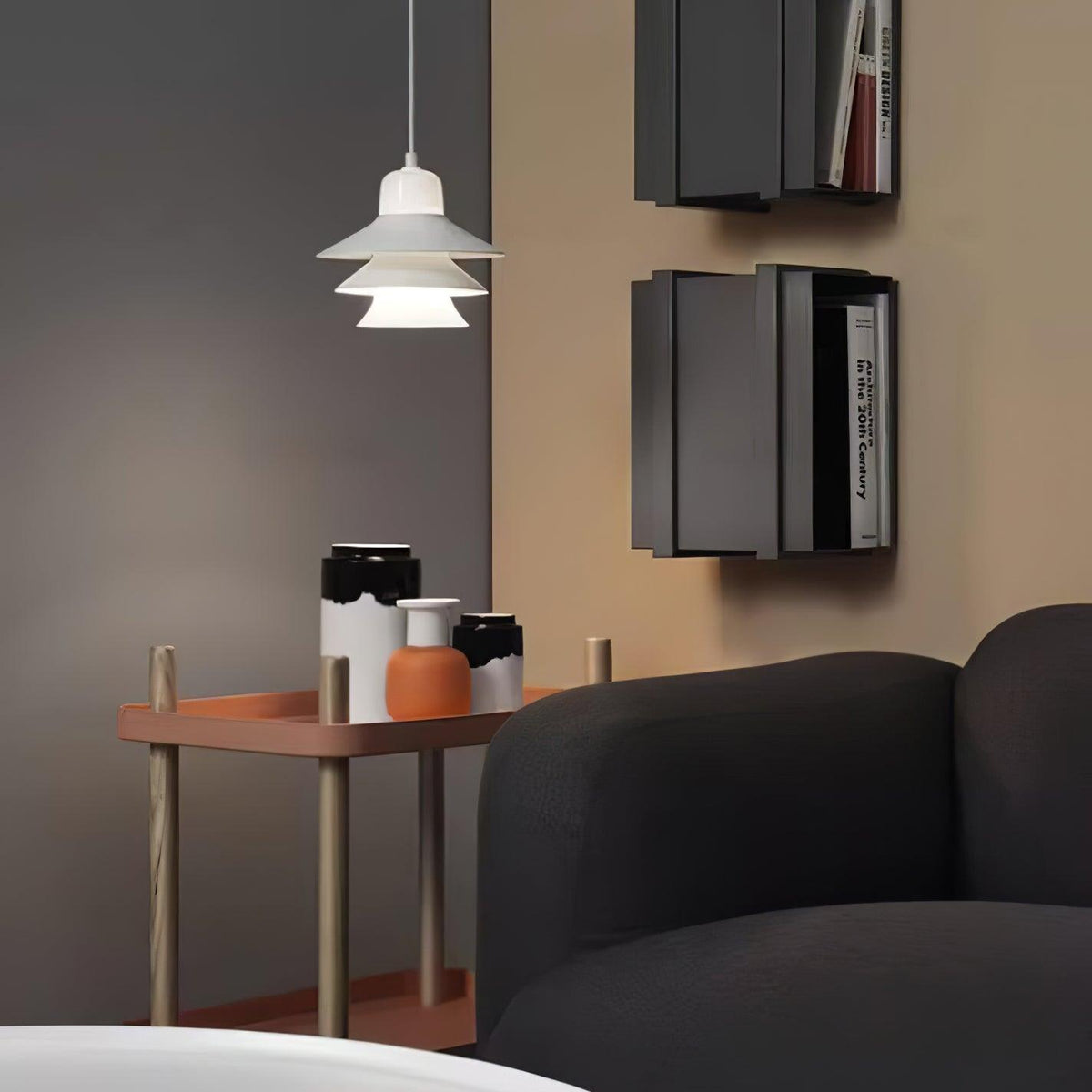 Suspension Éléonore en aluminium et verre – vue 6
