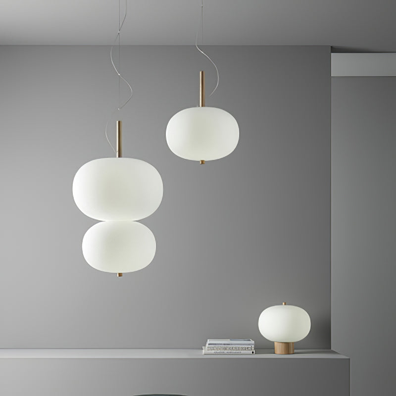 Suspension Ségur en verre et bois – vue 48