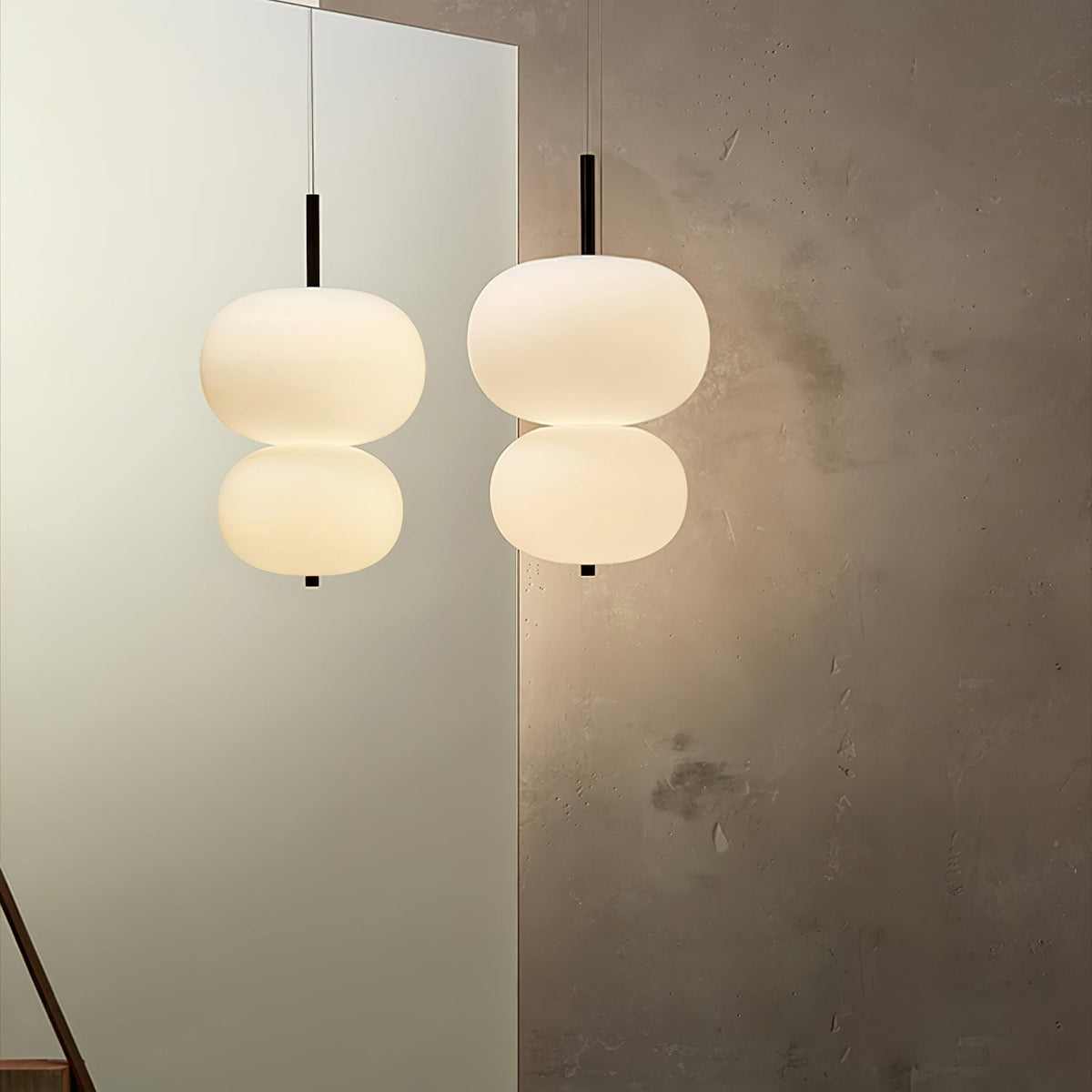 Suspension Ségur en verre et bois – vue 70