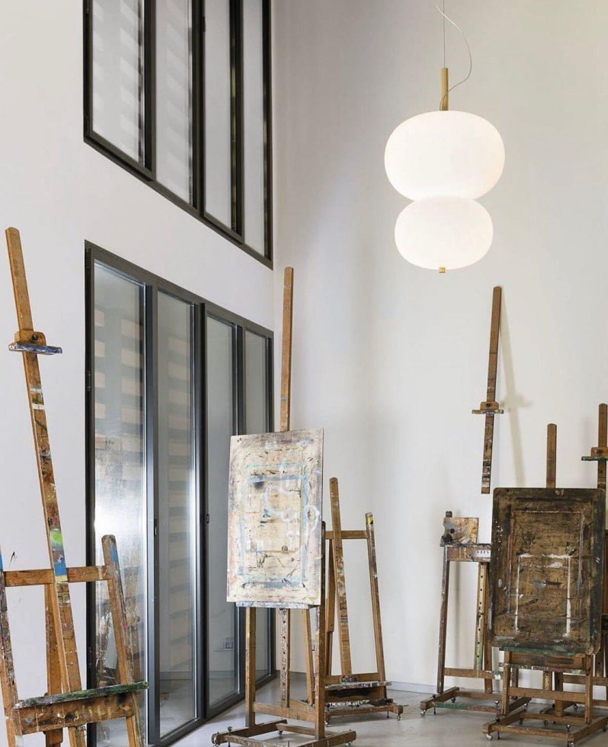 Suspension Ségur en verre et bois – vue 17