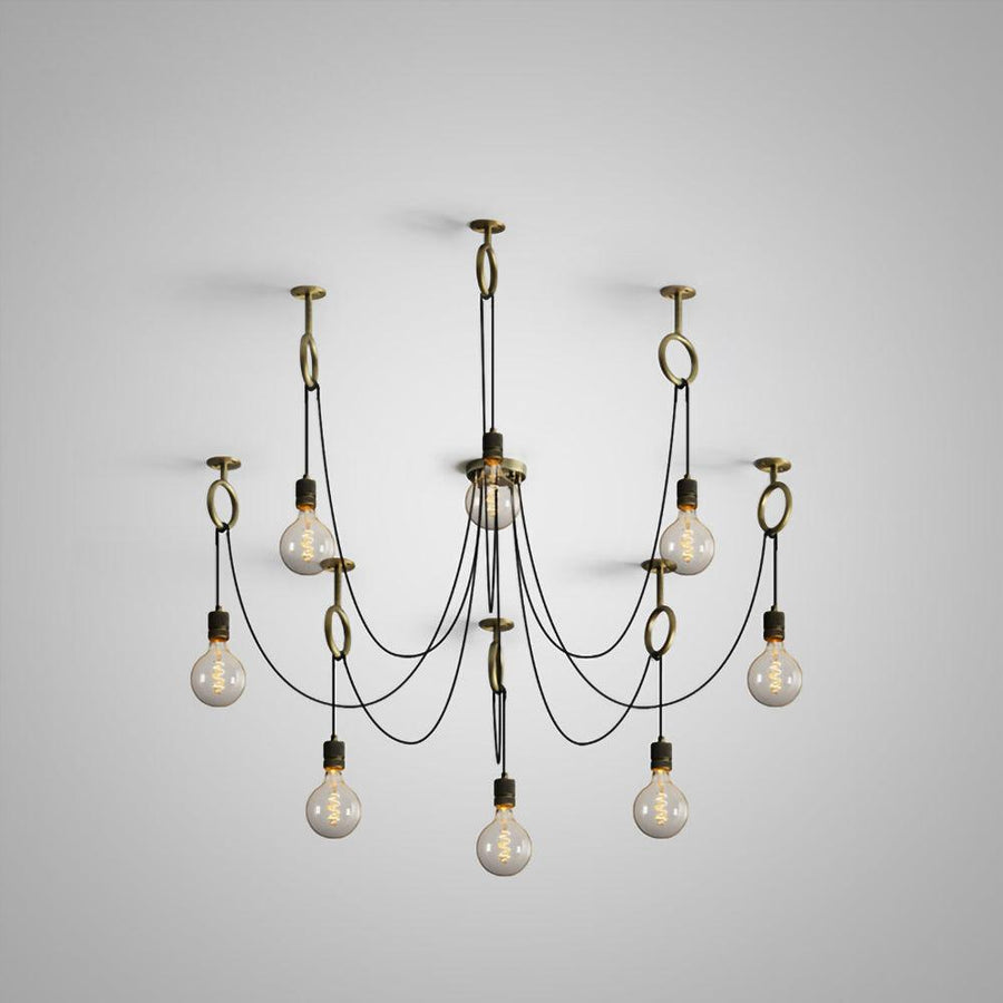 Lustre Amaryllis en métal – vue 2