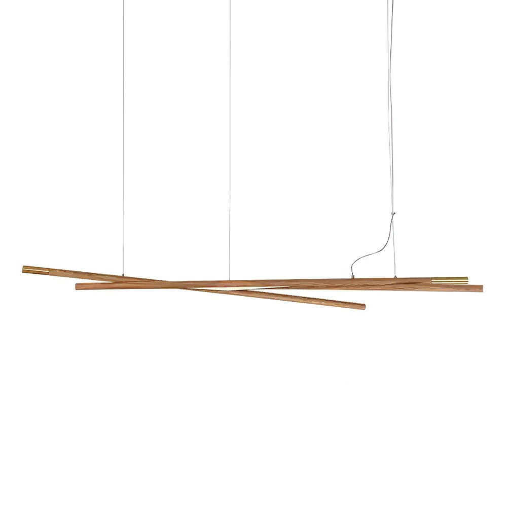 Lustre Saturne en bois et métal – vue 6
