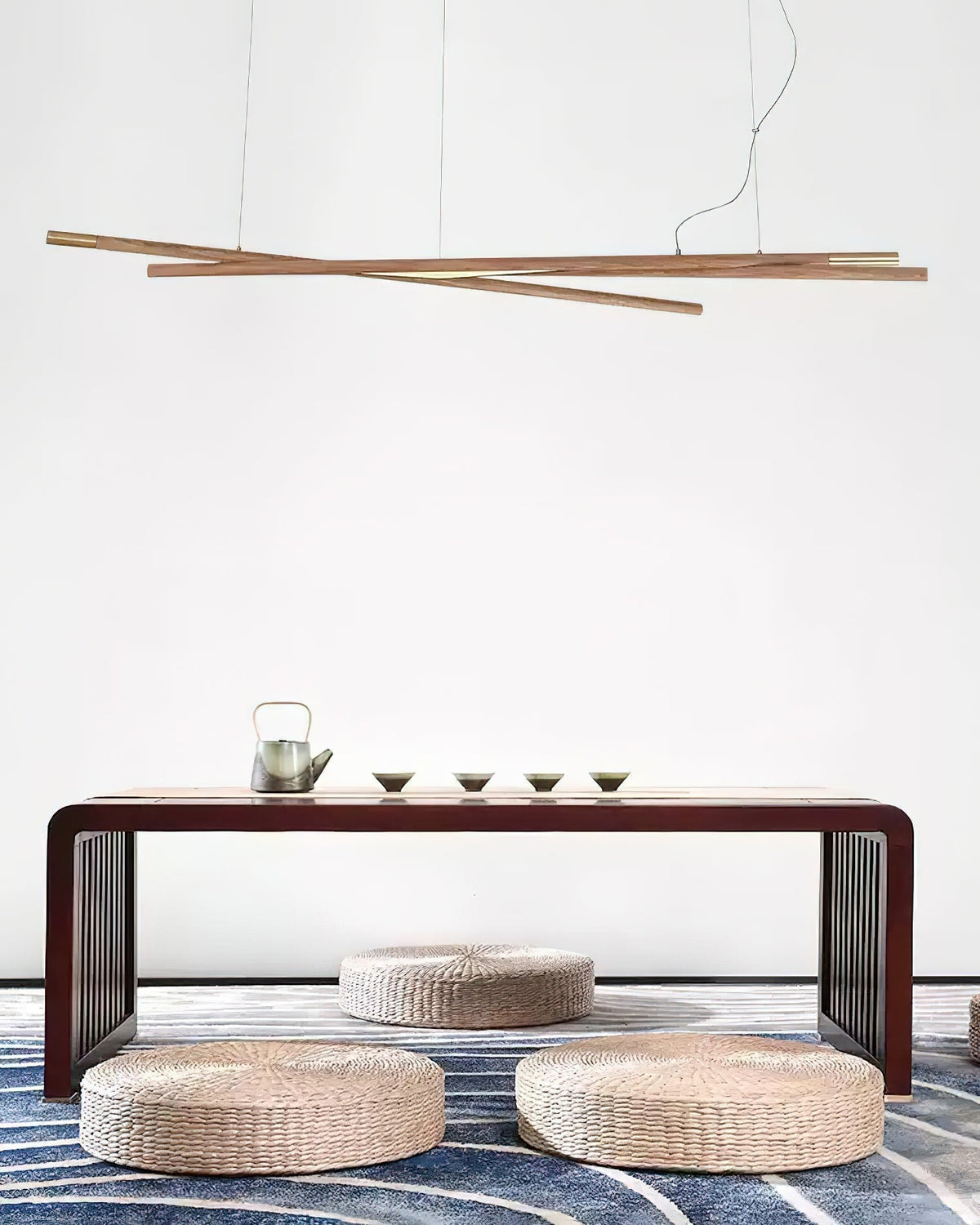 Lustre Saturne en bois et métal – vue 7