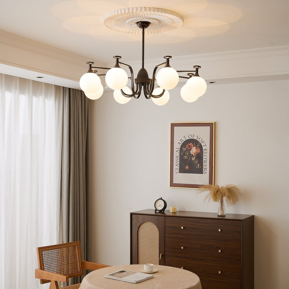 Lustre Guirlande en verre et métal – vue 13