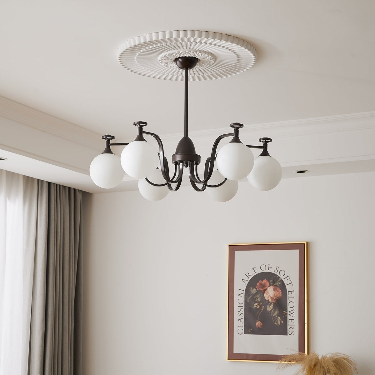 Lustre Guirlande en verre et métal – vue 32