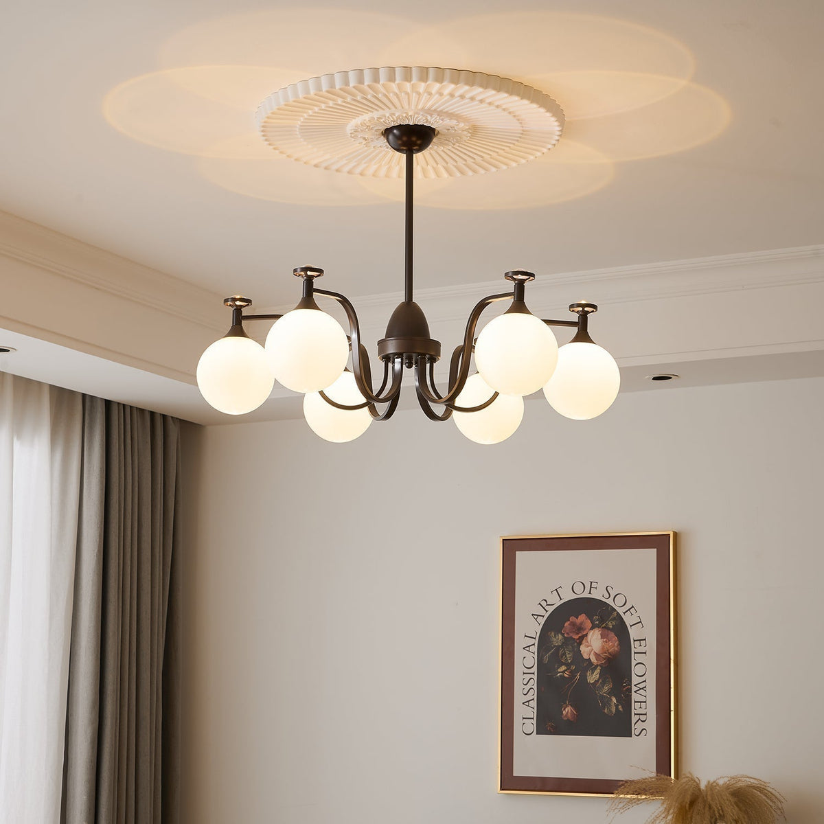 Lustre Guirlande en verre et métal – vue 31