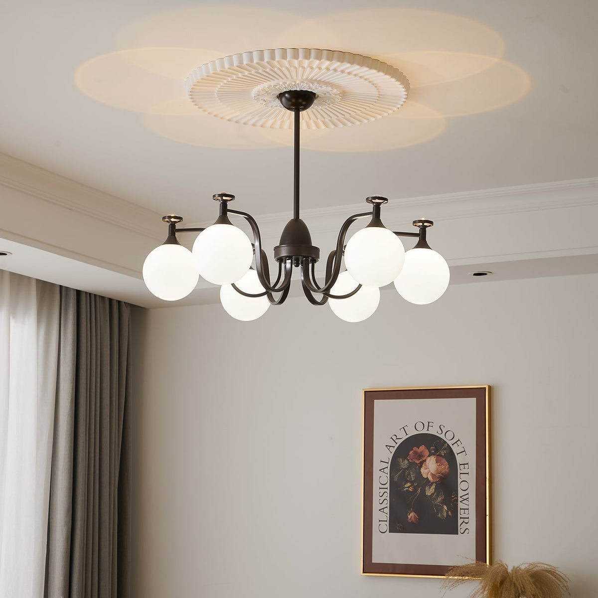 Lustre Guirlande en verre et métal – vue 34
