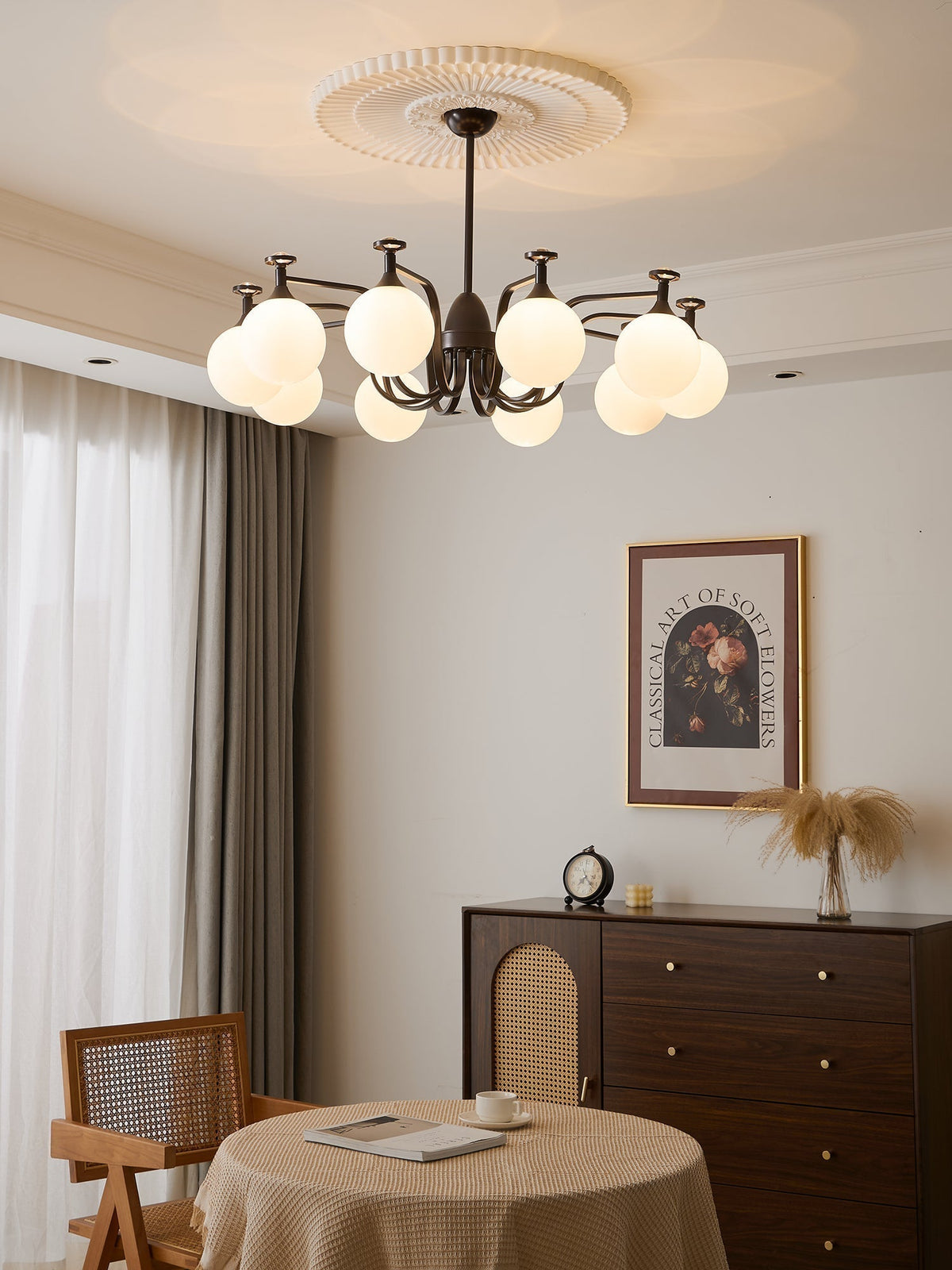 Lustre Guirlande en verre et métal – vue 3