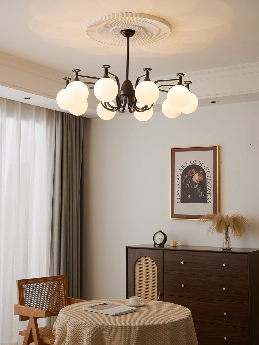 Lustre Guirlande en verre et métal – vue 3