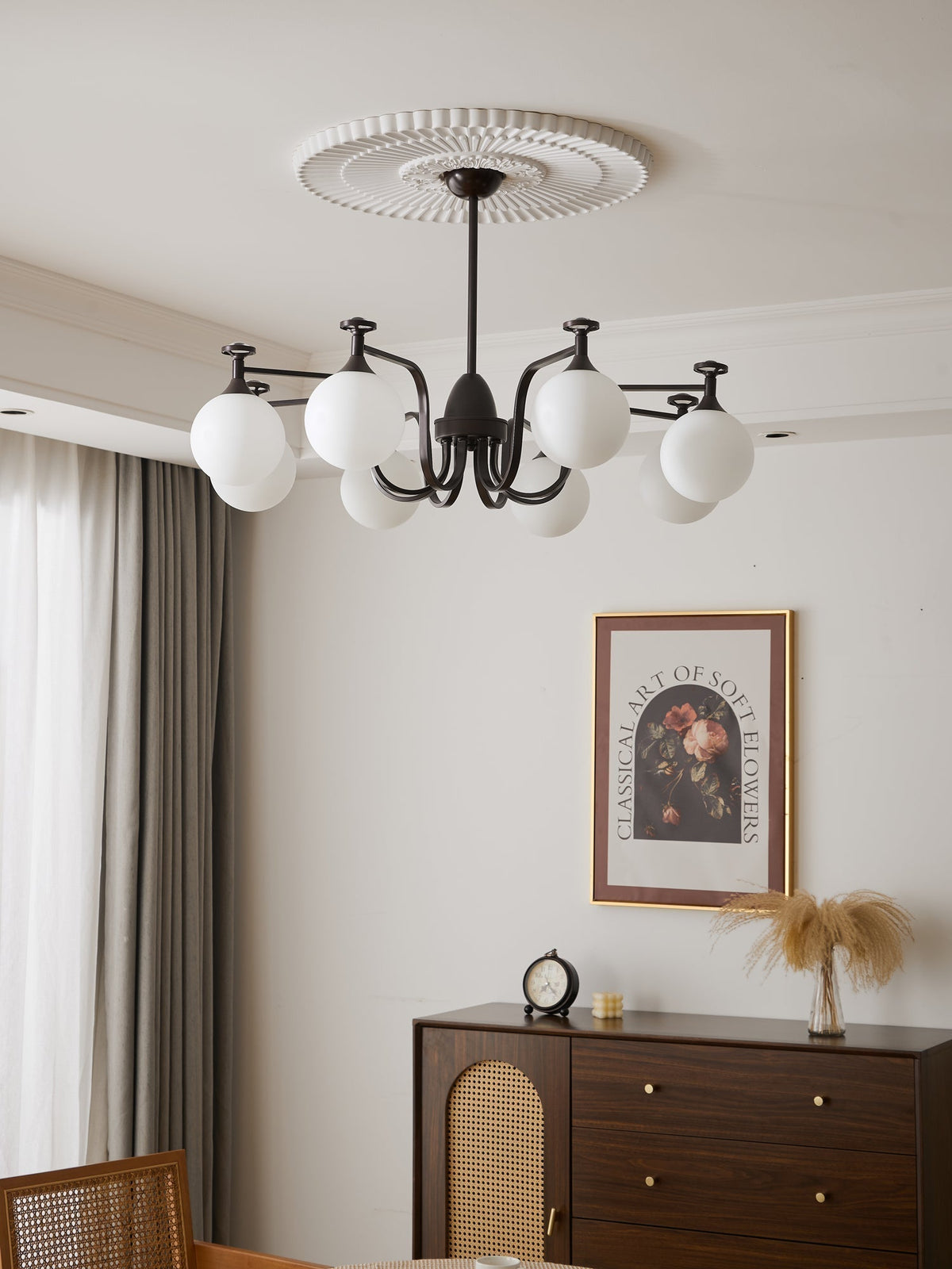 Lustre Guirlande en verre et métal – vue 9