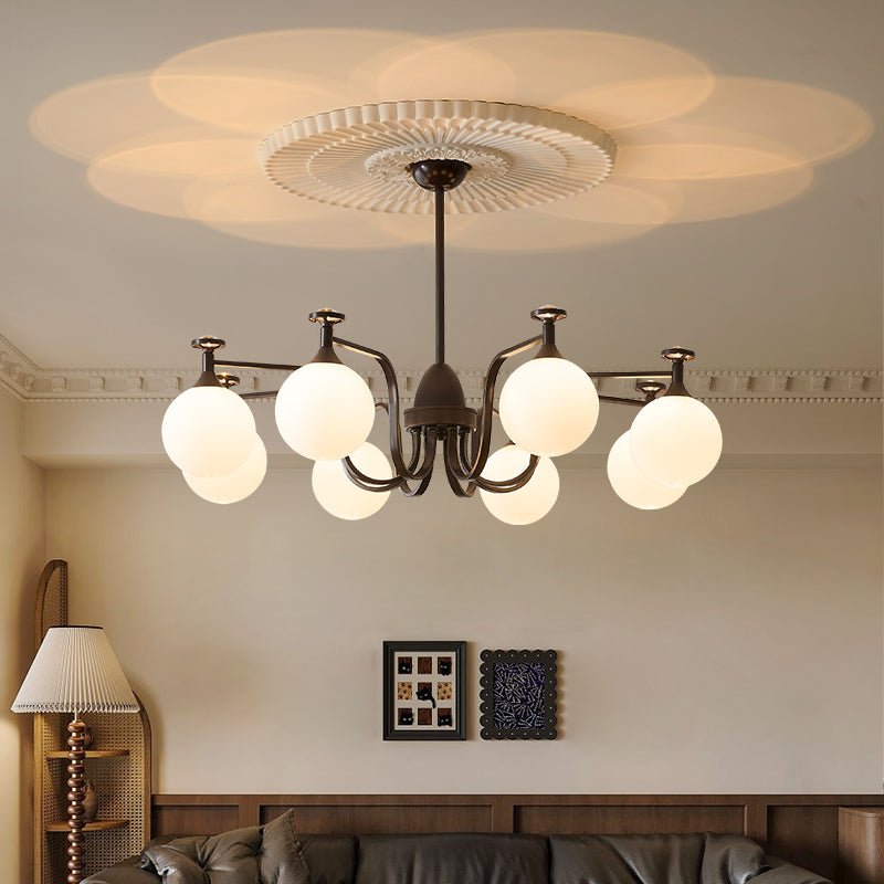 Lustre Guirlande en verre et métal – vue 12