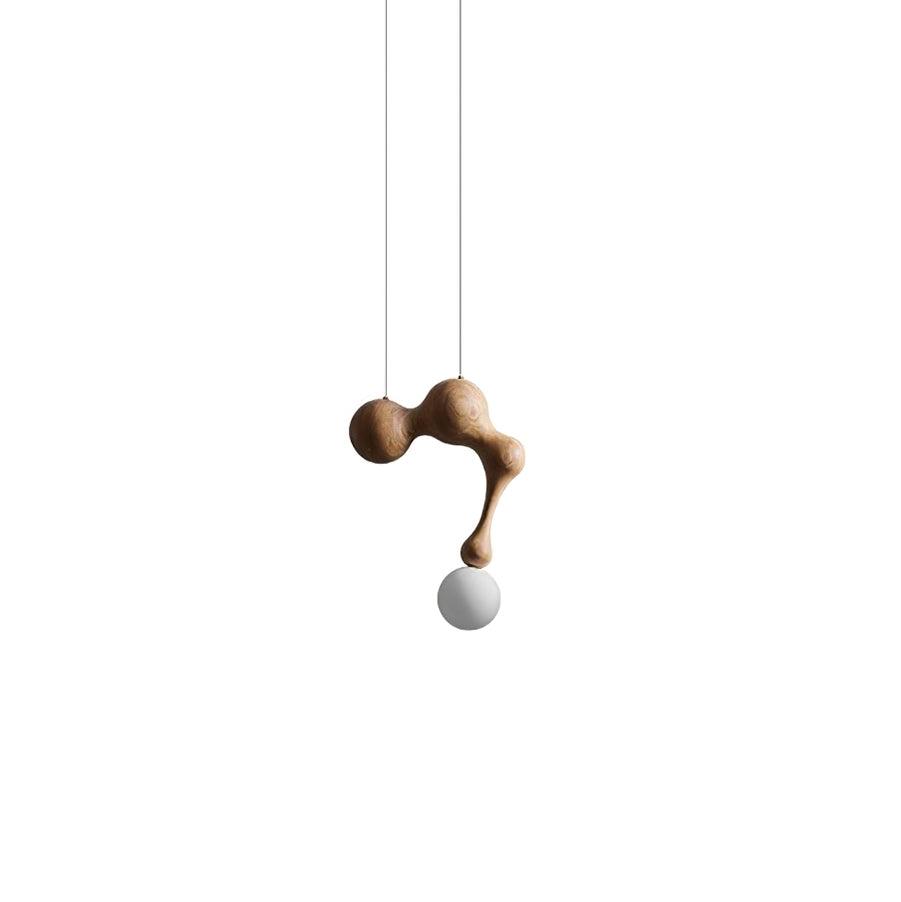 Suspension Mercure en bois et verre – vue 13