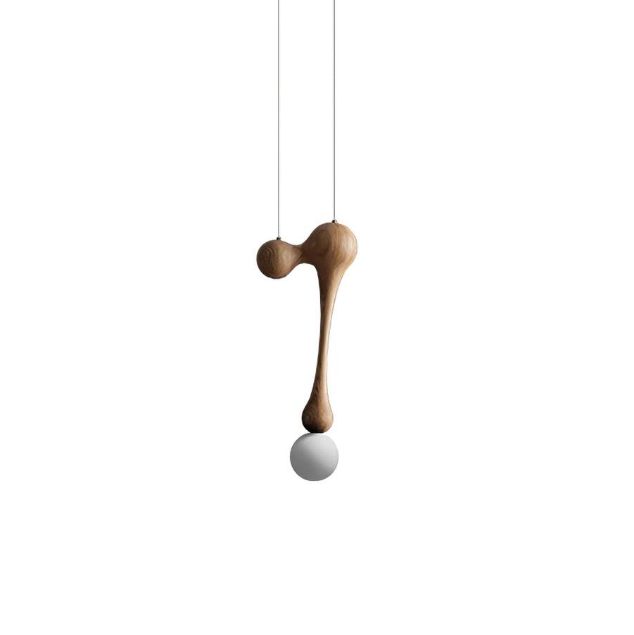 Suspension Mercure en bois et verre – vue 17