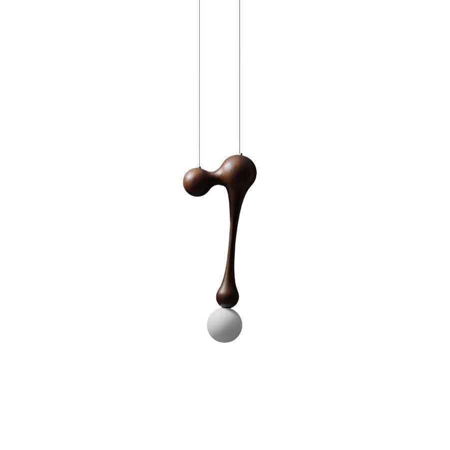 Suspension Mercure en bois et verre – vue 15