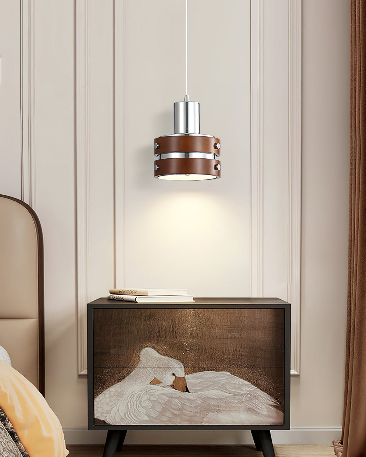 Suspension Volière en noyer et métal – vue 29