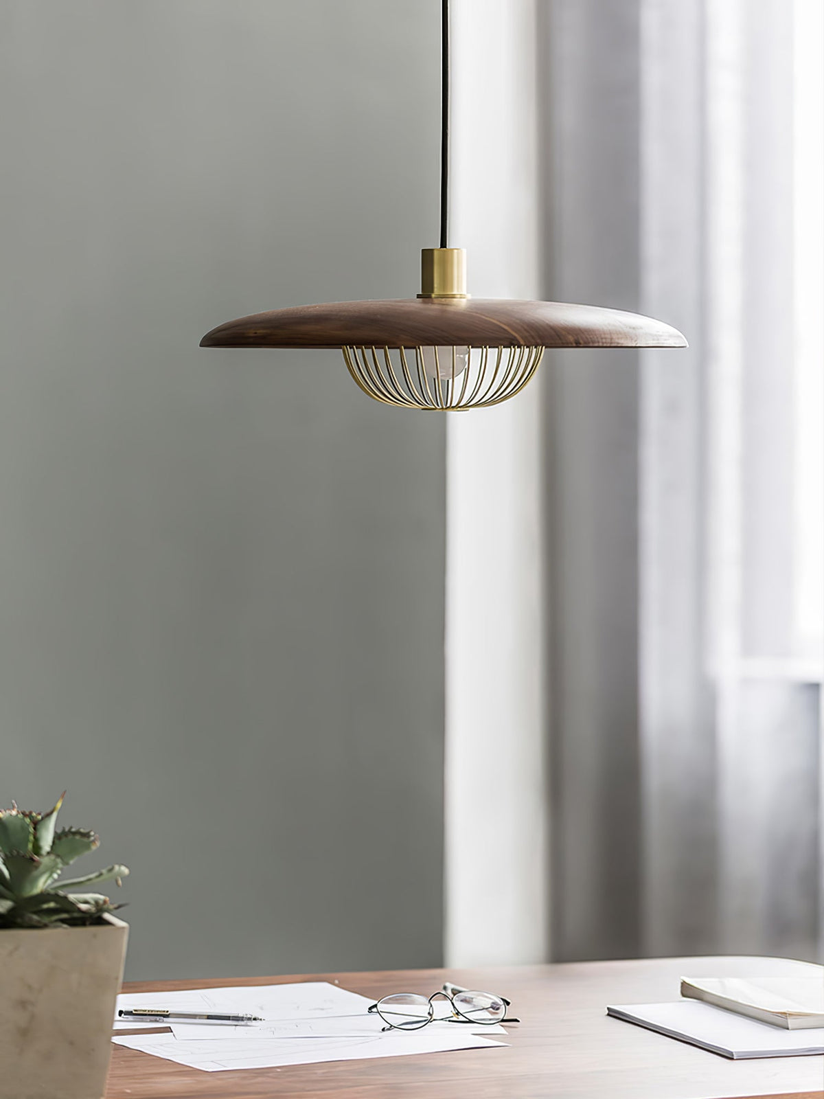 Suspension Allegro en bois et fer – vue 41